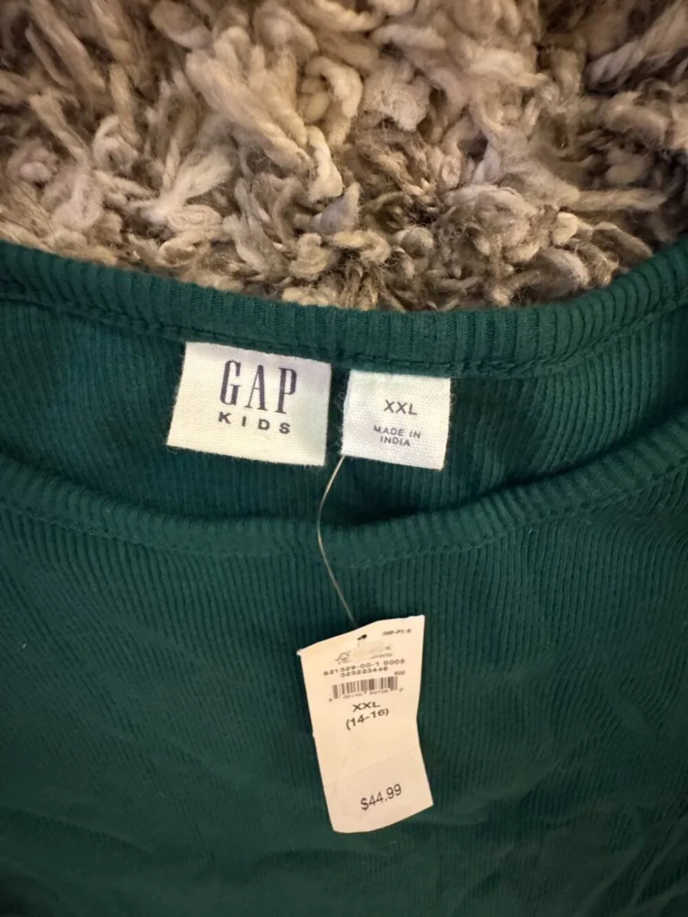 NWT Gap Kids Girls Dark Green Long Sleeve Dress XXL 14-16